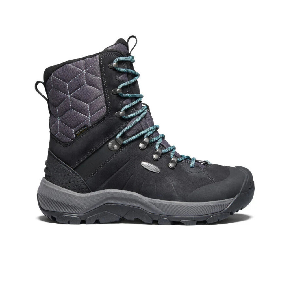 Keen Revel IV High Polar 1023622 Women's US 6 Black Leather Snow Boots GBNC1290